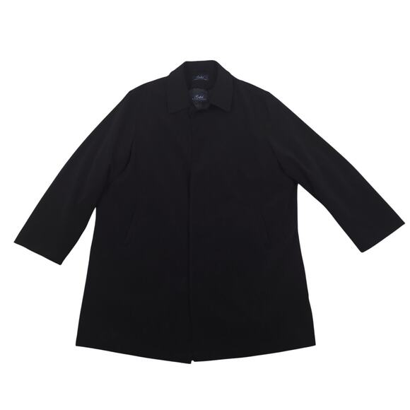 Vintage 90s Ralph Ralph Lauren Men's Overcoat w/ Removable Lining Black - Picture 2 of 16
